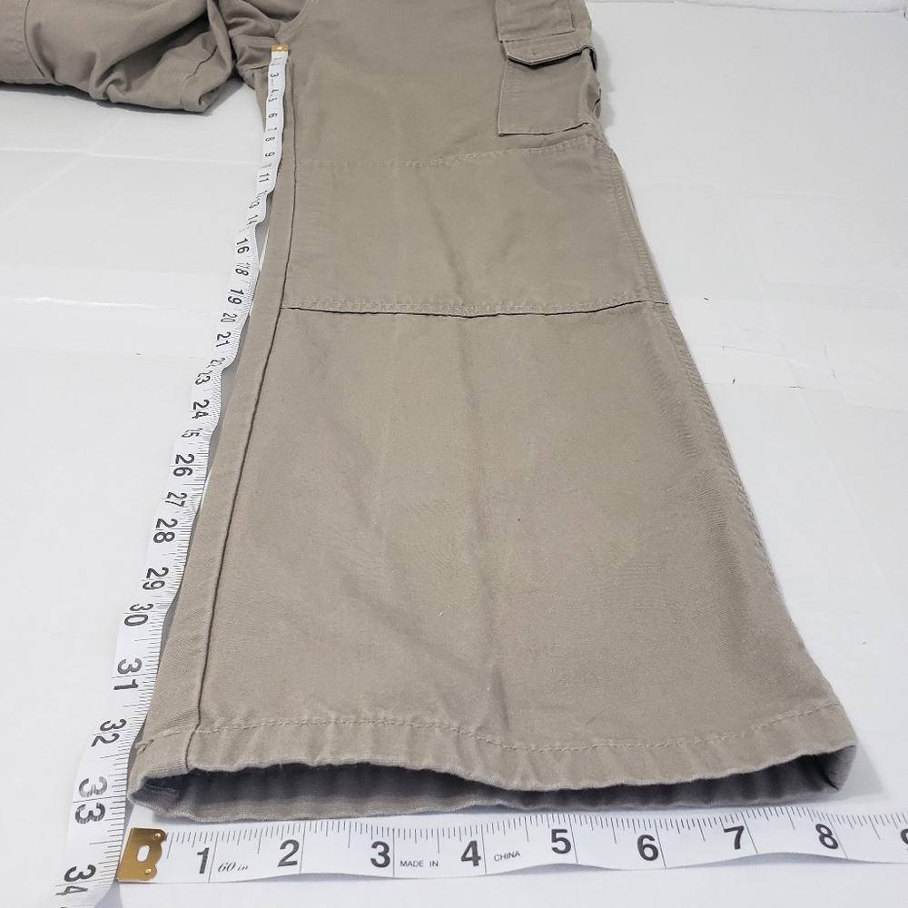 5.11 Tactical Cargo Workwear Pant Men's 34x36 Beige Tan 100% Cotton preowned - Picture 7 of 9